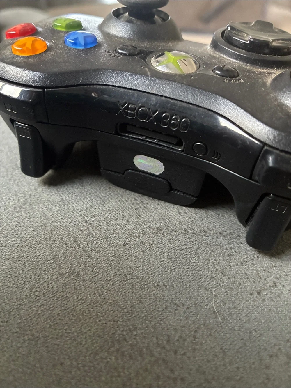 Microsoft Black Xbox 360 Wireless Controller with Colored Buttons